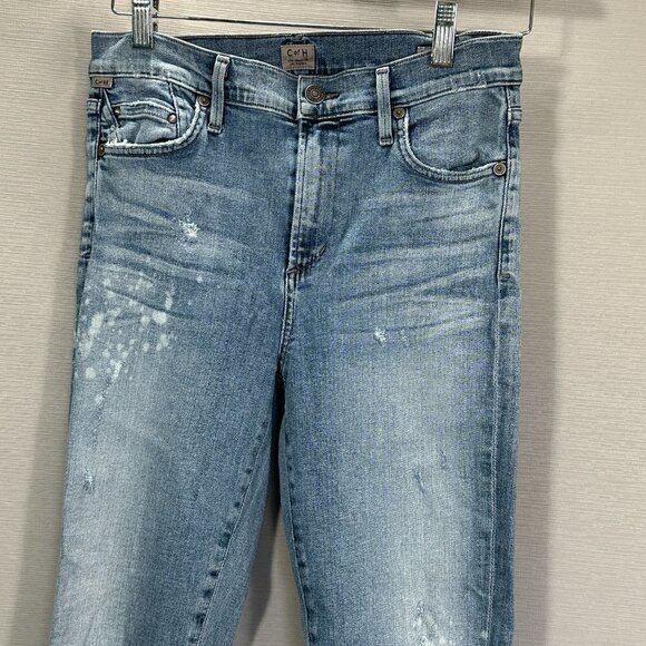 Citizens of Humanity Jeans Womens 28 Rocket Crop High Rise Skinny Distressed - Picture 2 of 16